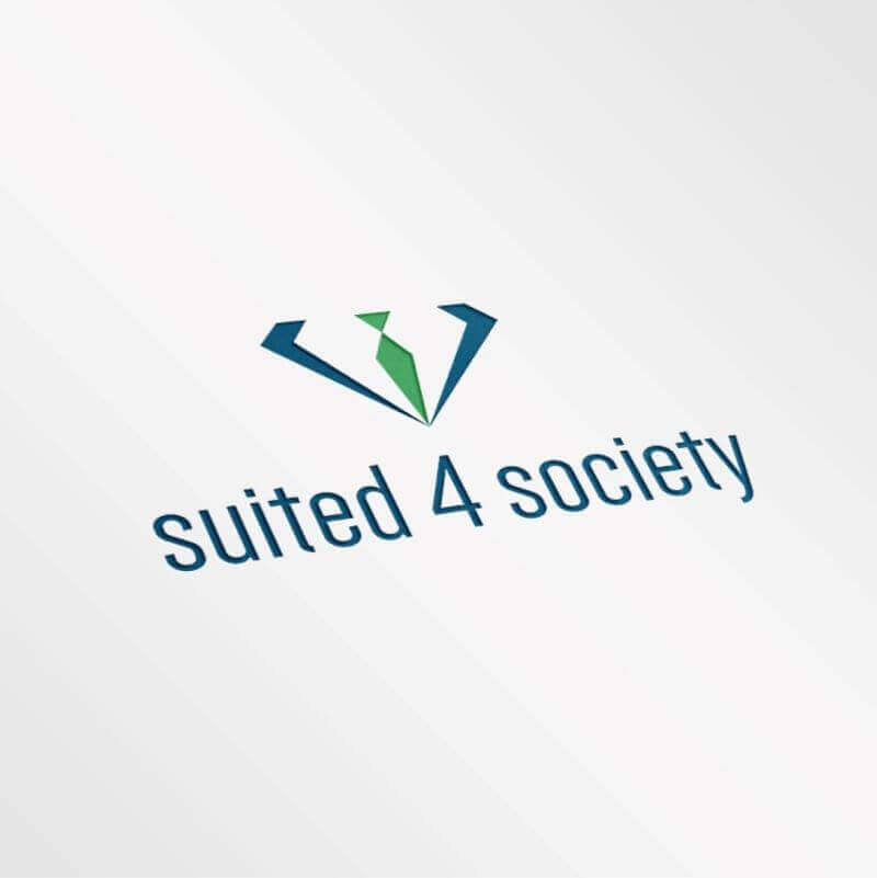 Suited 4 society logo design