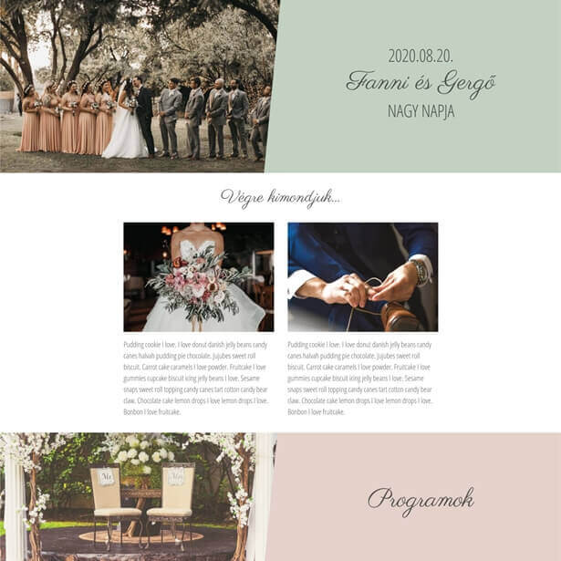 Esküvői honlap design
