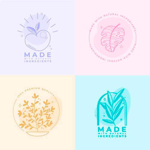 Colorful leaf logos
