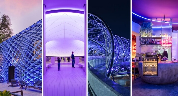 Very Peri Pantone color in Architecture
